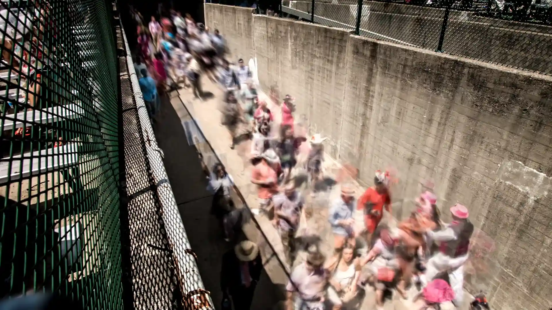 People Going To The Infield