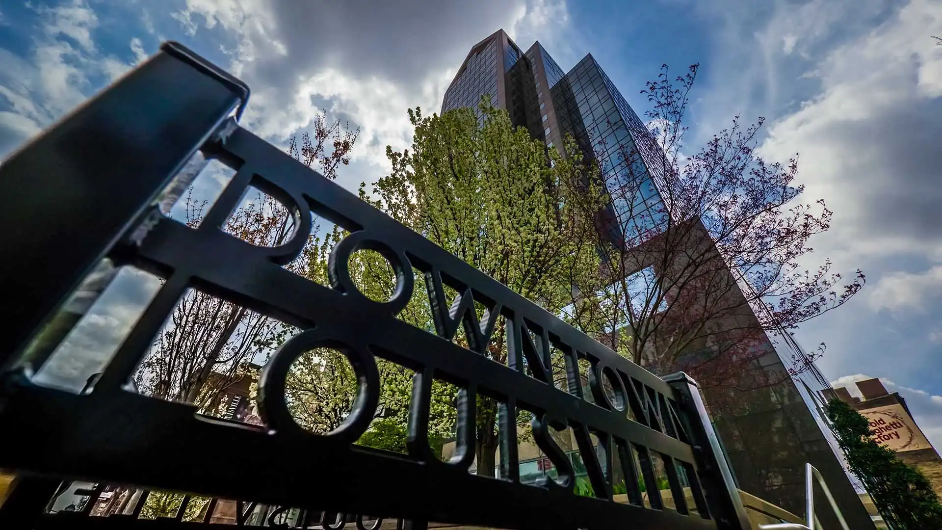 Downtown Louisville Looking Towards The Sky